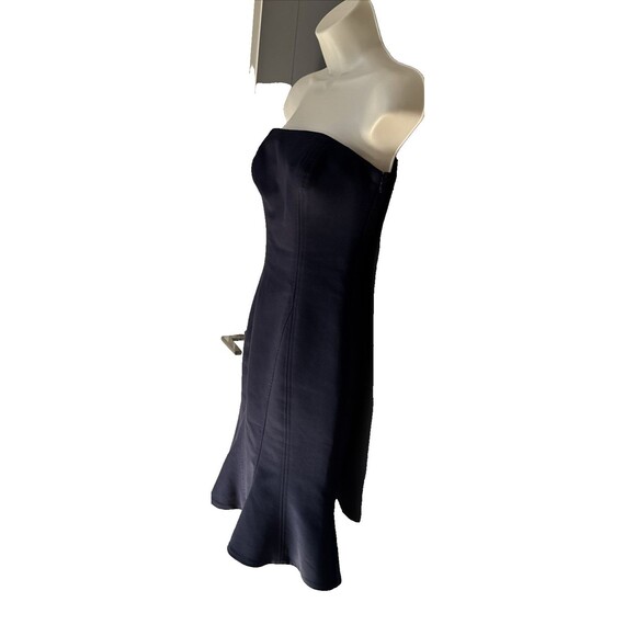 Cinq A Sept Calvina Size 0 Navy Blue Strapless Ruffle Hem Dress - Picture 10 of 13